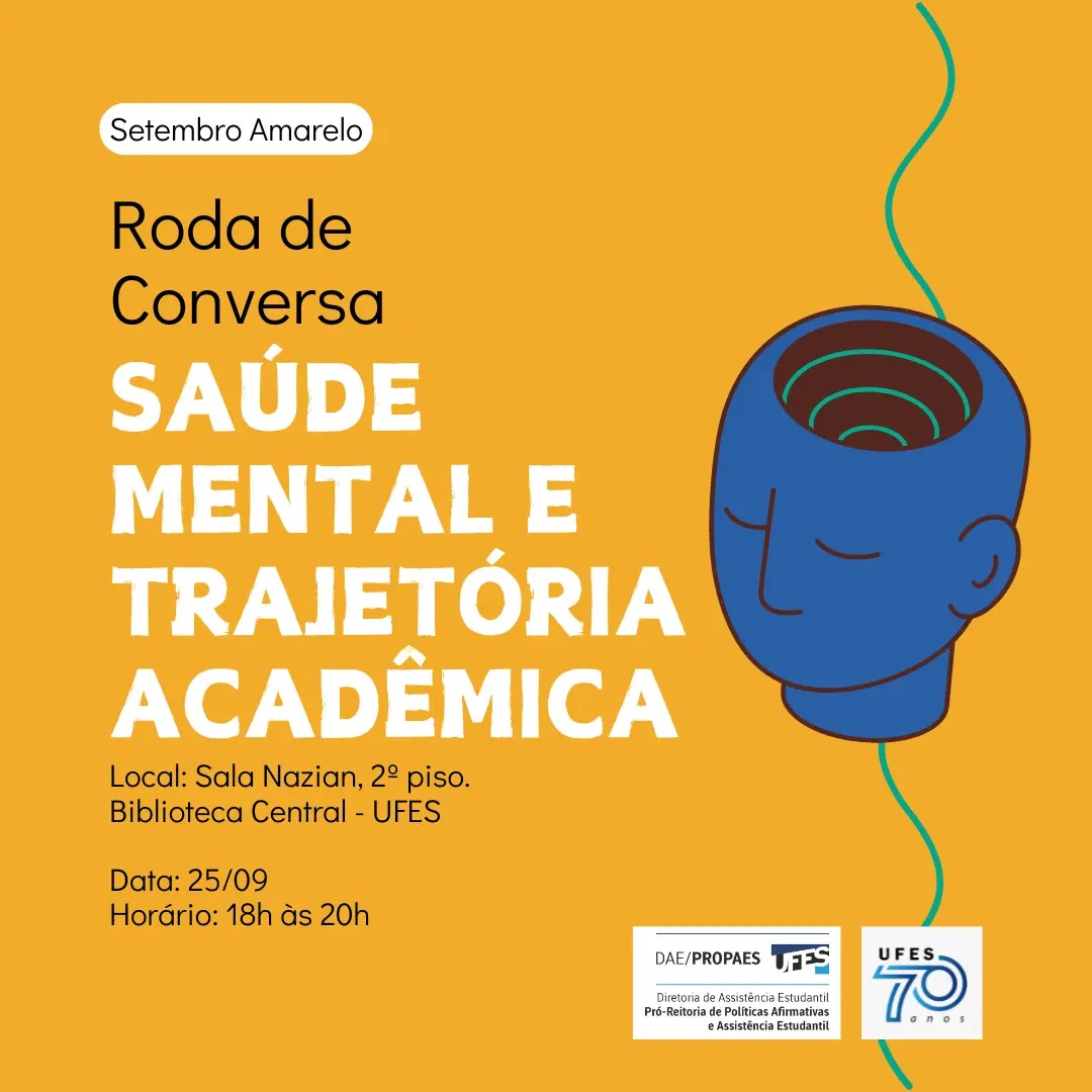 Card de roda de conversa sobre sáude mental