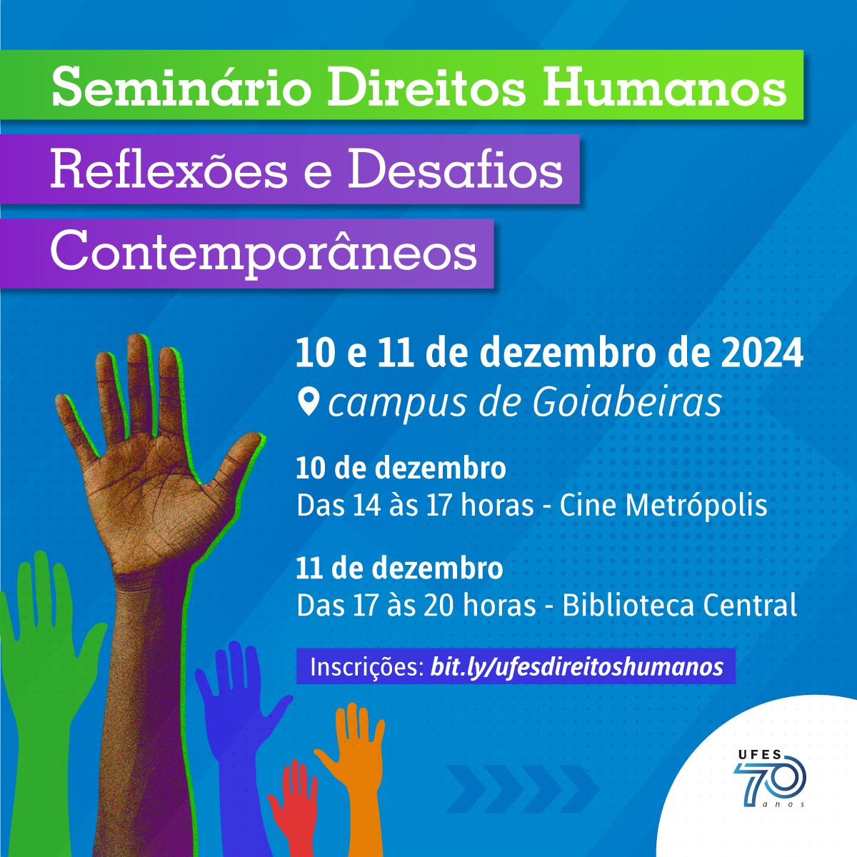 Cartaz do evento Seminário Direitos Humanos