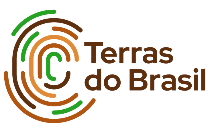 Logomarca da plataforma Terras do Brasil