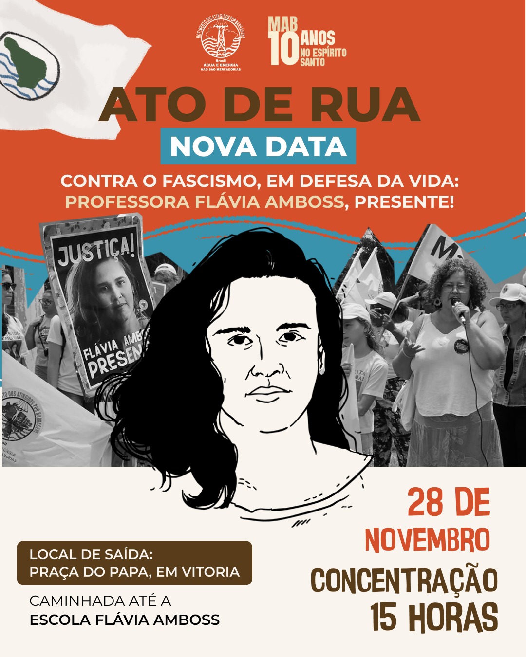 Cartaz de divulgação do ato político