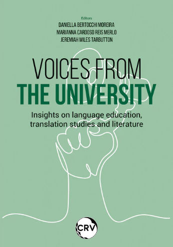 Capa do livro com o desenho de uma mão segurando um megafone