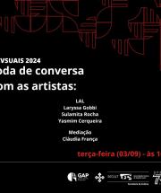 Cartaz do evento Roda de Conversa com artistas na GAP