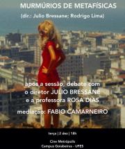 Cartaz de divulgação do evento com imagem do filme que será exibido