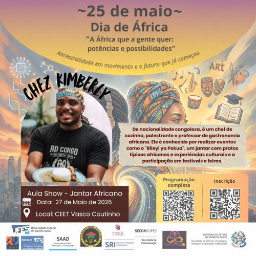 Cartaz de divulgação do jantar africano