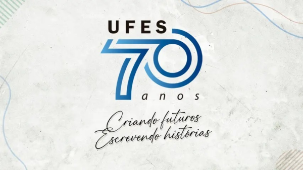 logomarca de 70 anos da ufes