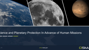 Tela de apresentação do seminário, com imagens de planetas