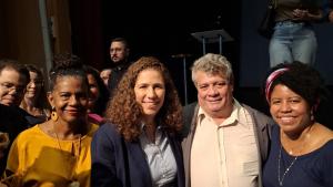 Rosely Pires, Esther Dweck, Eustáquio de Castro e Jackeline Rocha