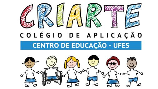 Logomarca do Cap Criarte com o desenho de crianças diversas de mãos dadas