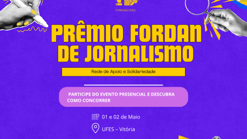 Cartaz de divulgação do prêmio