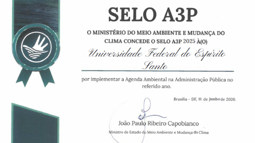 Imagem do certificado de obtenção do selo