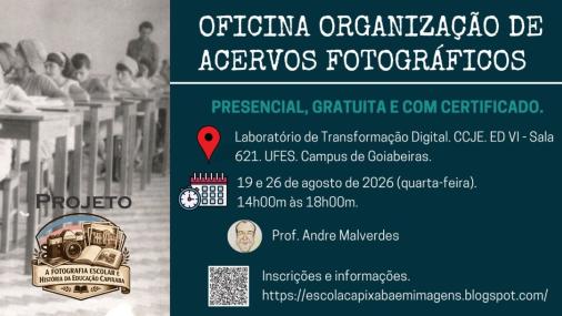 Cartaz de divulgação das oficinas