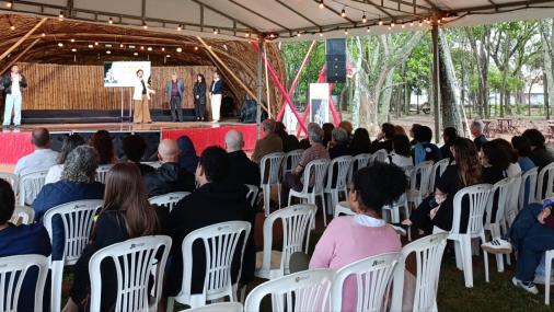 Foto da abertura da Semana de Arte